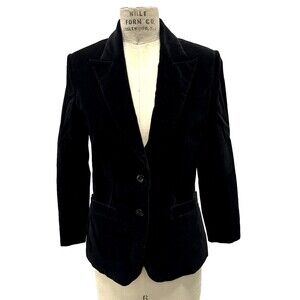 Vintage Women's Black Velvet Peaked lapel Blazer